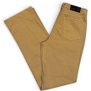 Les Copains Tan Pinstripe Straight-Leg Jeans Made in Italy Size 46